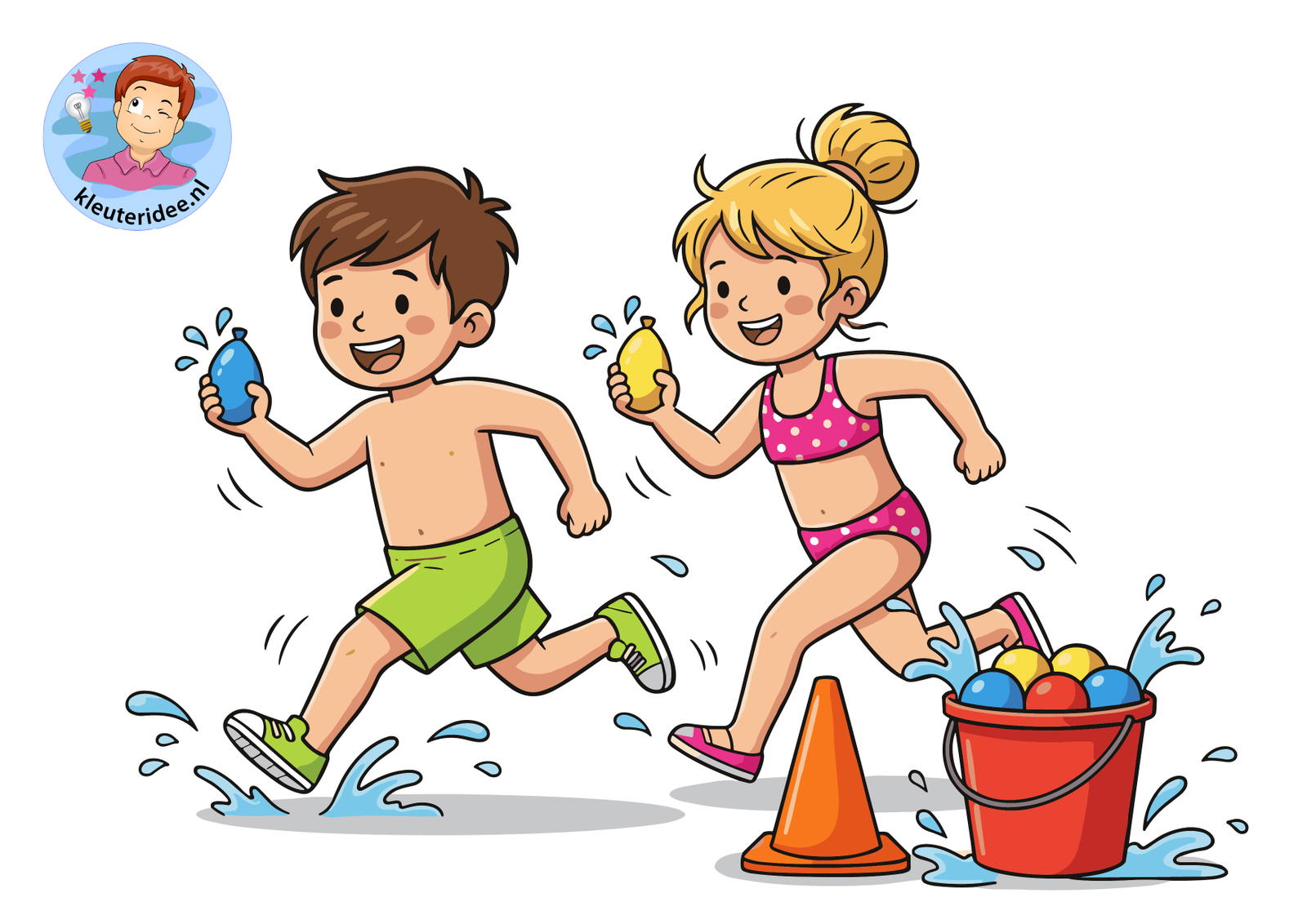 waterspelen 5 Waterballonestafette kleuteridee